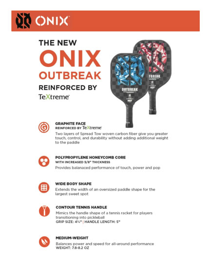 onix outbreak pickleball paddle