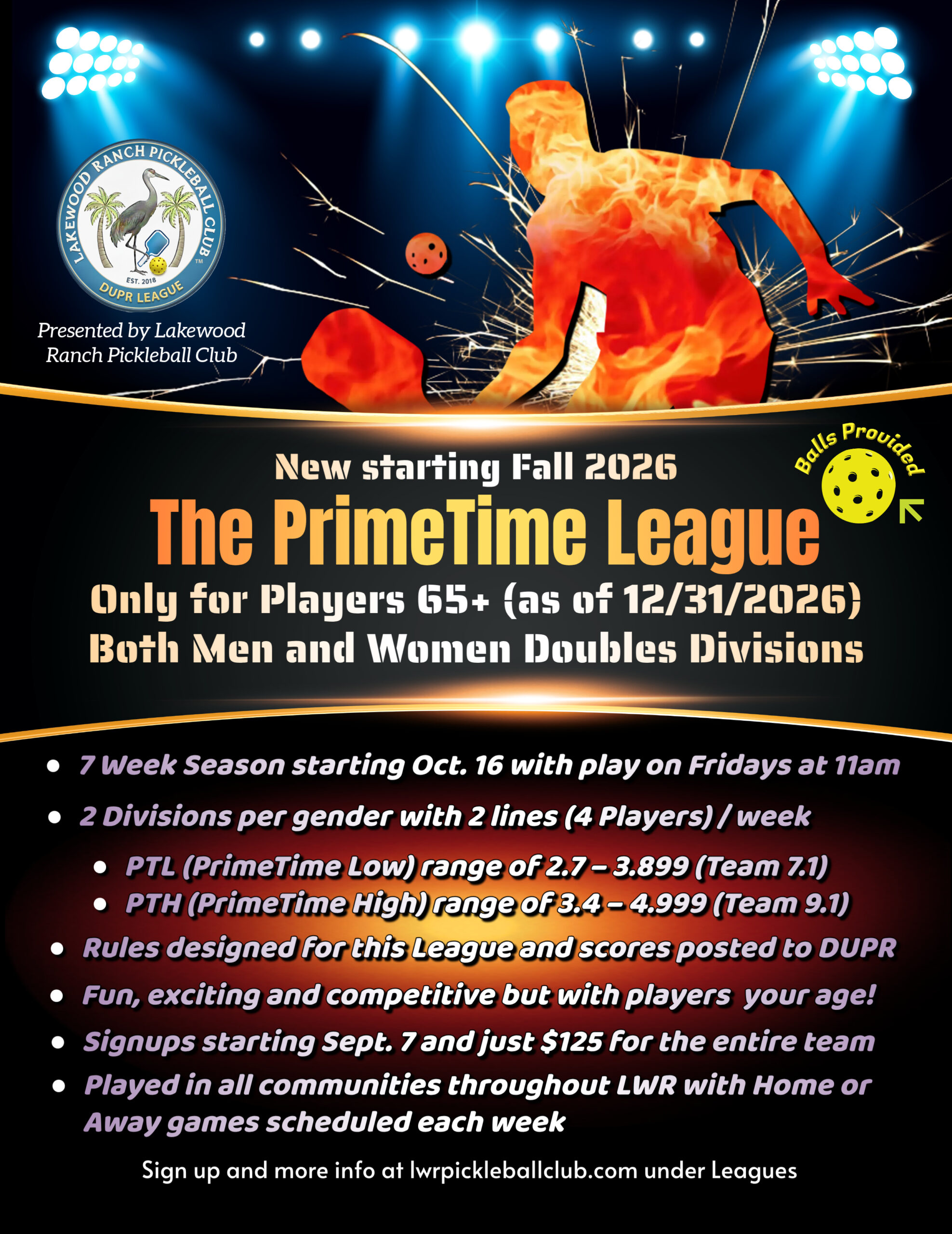 PrimeTime League Fall Season
