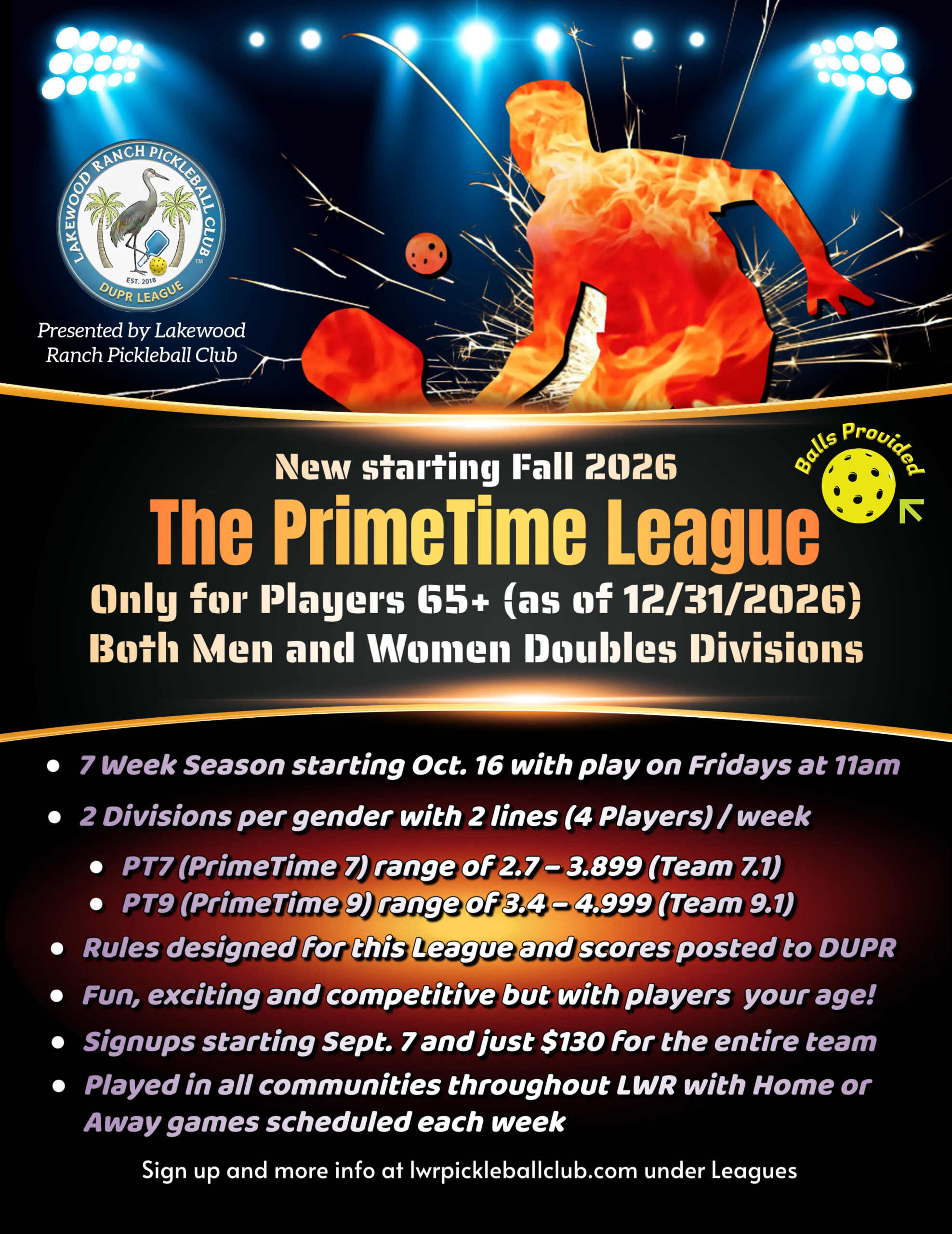 PrimeTime League Fall Season